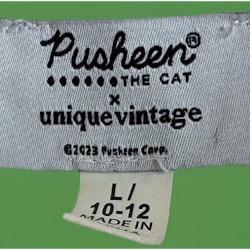 Pusheen x Unique Vintage Pink 50s Style Swing Dress L Kawaii Space Cat Retro - Picture 10 of 11